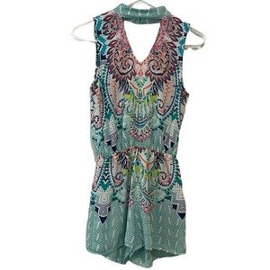 City Triangles Patterned Romper